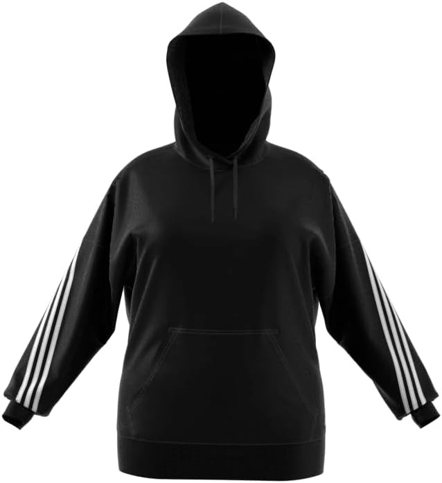adidas Women's Pullover 3-Stripes Hoodie, Black