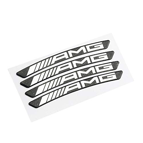 QQJK AMG Emblema Lettering Logo Plata Cromado 3D /// AMG Pegatinas para...