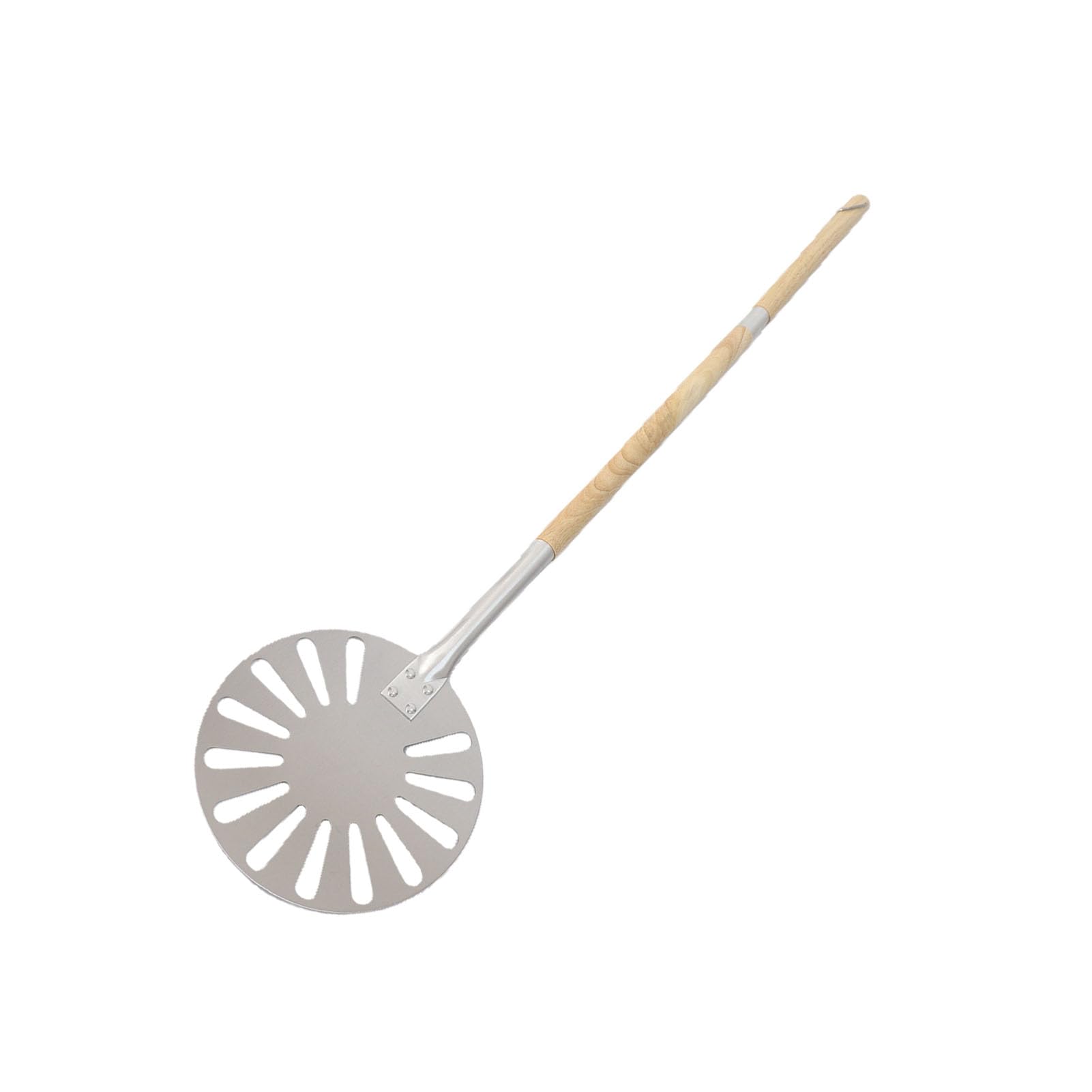 Pizzawender, Edelstahl-Pizzawender mit Perforiertem Spatel, 23 Cm, 9,1 Zoll, Abnehmbarer 79 Cm, 120 Griff für das Backen Im Pizzaofen Im Freien