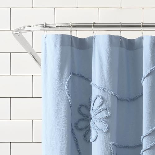 Rideau de douche 183x183 en coton pour éviter le plastique - 3
