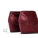 DREAM PAIRS TOMSON Women's Casual Fashion Outdoor Lace Up Low Wedge Heel Booties Shoes BURGUNDY 5.5 B(M) US