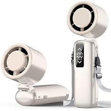 Portable Handheld Turbo Fan, 1-100 Gear Wind, Battery Operated, Up to 23 Working Hours, 3 IN 1 Personal Fan with Air Turbo Tech, Cooling Essentials for Indoor/OutdoorGold