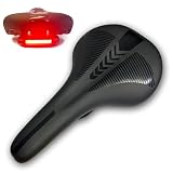 LIBRNTY Fahrradsattel,Bike Sattel Universal Sattel,Memory Foam und Innovative Federung für maximalen Fahrkomfort,Rücklichtdesign 2026,Fahrrad Sattel für Damen,Herren Mountainbike Rennrad Trekking
