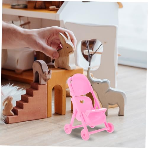 SUPVOX 4 Stück Teiliges Puppenwagen Simulierte Kinderwagen in Dekoratives Rollenspielzeug für Kleinkinder Fördert Kreativität und Fantasie Babyspielzeug für Jungen und Mädchen – Bild 7