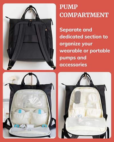 Wearable Breast Pump Bag with Cooler, Pumping Backpack - Fits Momcozy, Elvie, Willow, Momcozy, Medela - For Work and Travel3
