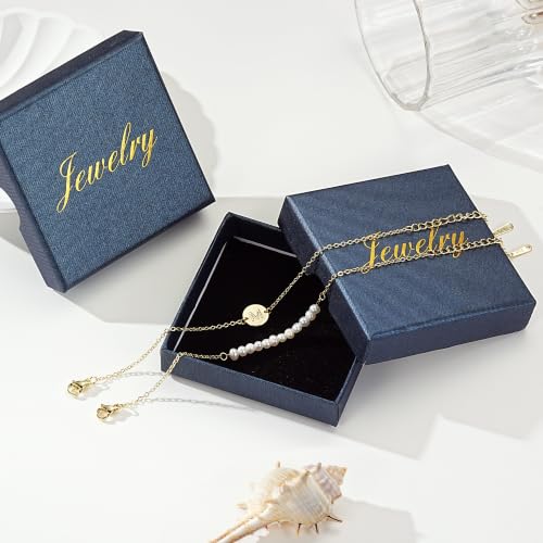 Image of Ritach Gold Initial Bracelets for Women Girls, Freshwater Pearl Bracelet