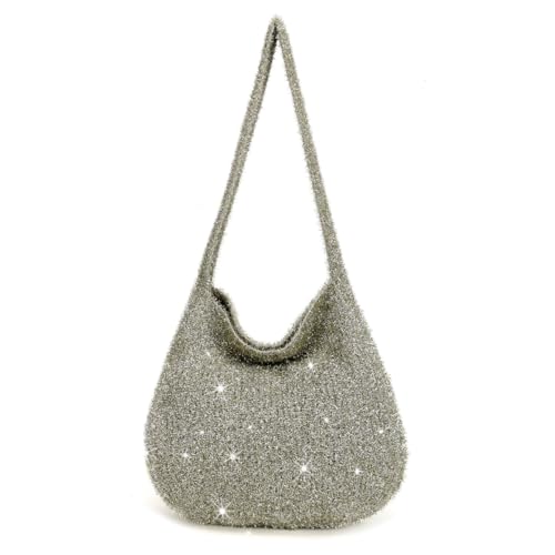 ENBEI Gold Sparkly Club Tote Bag for Parties & Gifts