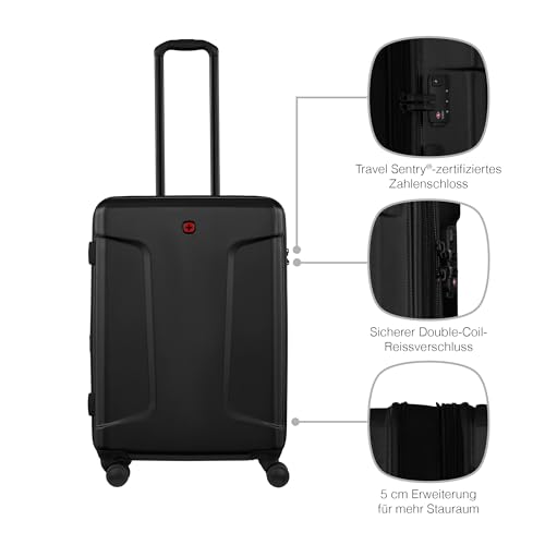 Image of WENGER Legacy - DC Medium Hardside Case, Black, 66 Liters, Swiss Designed-Blend of Style & Function, 610866