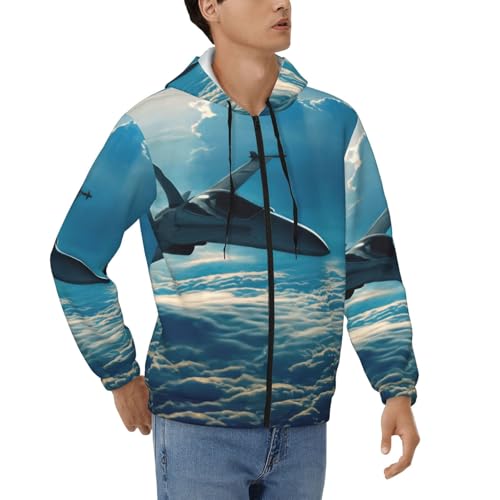 Sweat à capuche zippé pour homme idéal pour le sport et les loisirs en extérieur noir