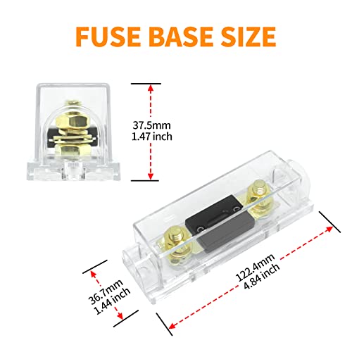 Tiooka 60 Amp Anl Fuse Holder 3 Pack Inline Fuse Holder Block Kit With 60A Fuses 0/2/4/8 Gauge Awg Inline Anl Fuse Holder For Rv Car Audio Alarm Amplifier #TOP4