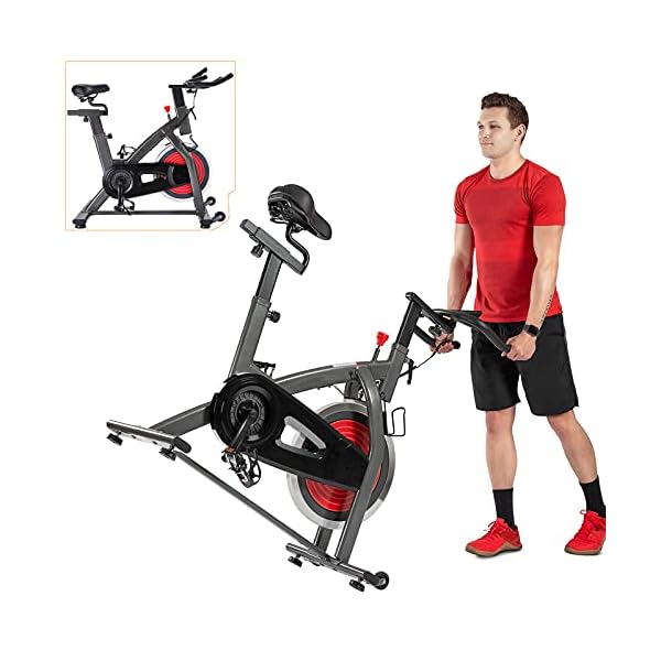 Portable exercise pedal bike, Exercise Bike Indoor Cycling Bike, 4-Way Adjustable Handlebar & Seat, Monitor Pulse Rate…