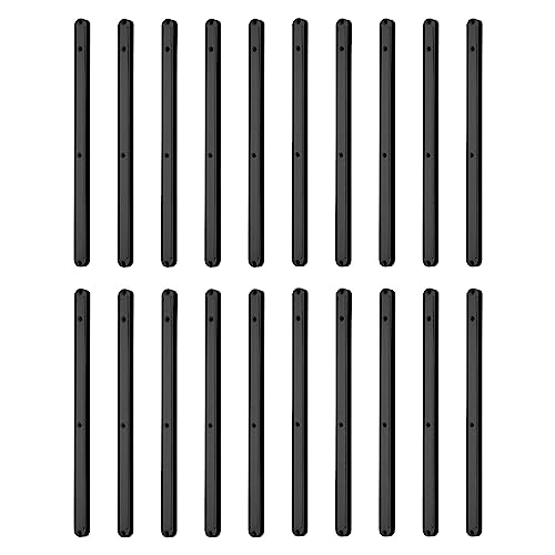 10 pares de rieles de plástico para cajones, Cajón de guía Rieles Cajones Guías De Gabinete Reemplazo rieles de armario de cocina dormitorio en cajones ranurados (180 mm, negro)