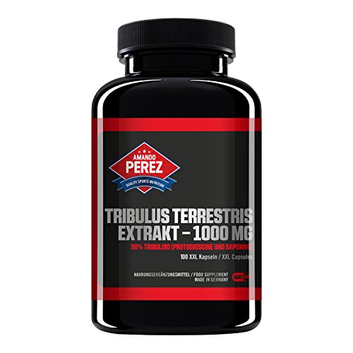 Amando Perez Tribulus Terrestris Extrakt 1000 mg • 100 Kapseln • 90% Tribuloid • Made in Germany Cover