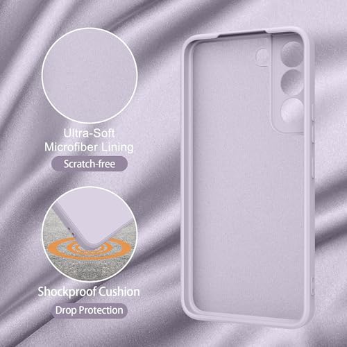 Image of Back Cover for Samsung Galaxy S22 Plus 5G | Full Camera Protection | Premium Liquid Silicon Case | Flexible Bumper Case for Samsung Galaxy S22 Plus 5G (Purple)