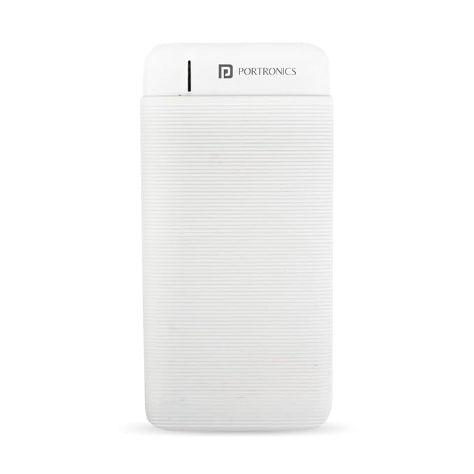 Portronics 10000 mAh Lithium Polymer Power Bank Power PRO 10K with Dual Output Emergency Mobile Charger, White at Rs. 899