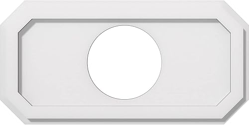 Miniatura 199 de Ekena Millwork CMP36X18ED-03000 Medallones de techo de uretano contemporáneo de PVC de grado arquitectónico Emerald 36"W x 18"H x 3"ID x 12 1/2"C x