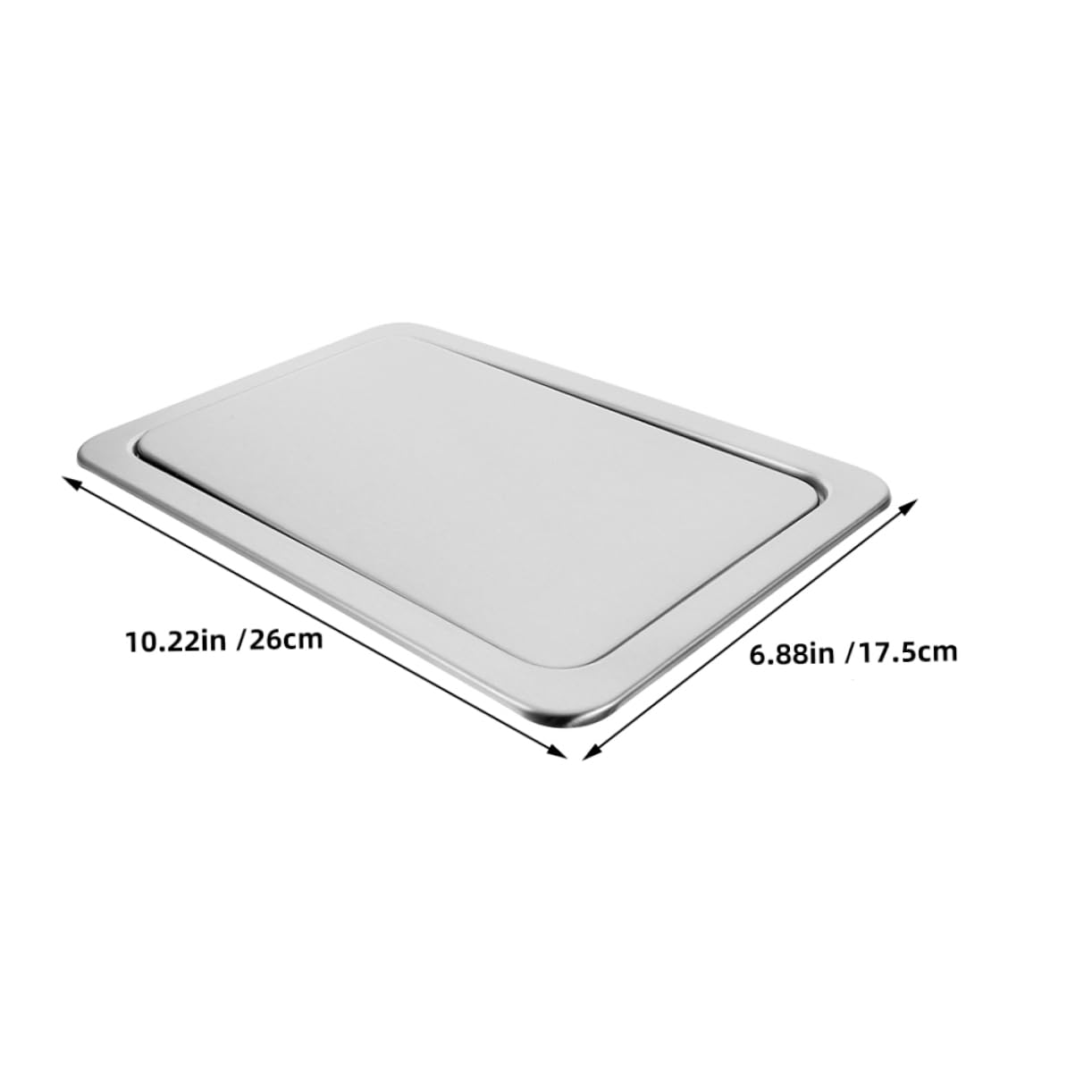 OKUMEYR Stainless Steel Trash Can Lid Rectangular Design for Under Sink and Cabinet Use Garbage Can Cover for Kitchen and Bathroom Multipurpose and Stylish Replacement Lid