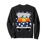8.5 oz, Klassisch geschnitten Erntewagen mit Kürbis-Herbst, niedliche Herbstgeschenke Sweatshirt