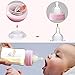 Matyz Glass Breastmilk Storage Containers, 4 Pack, 8 oz Bottle, Fit with Spectra Medela Philips Avent Pump - Wide Mouth Breastmilk Collection and Storage Bottle with Lids - No BPA (Pink Lids)