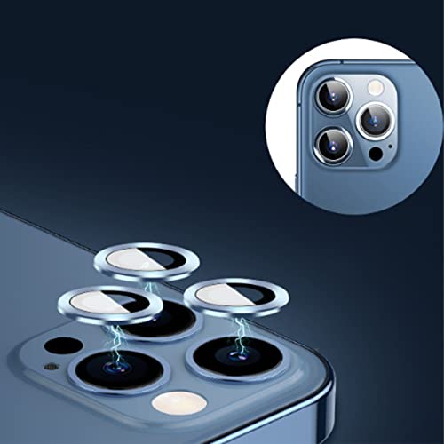 Protetor de Lente de Câmera de Vidro Temperado de Metal para Iphone 13 Pro Max, Alta Translucidez, P