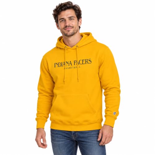 Blue 84 Indiana Pacers NBA Officially Licensed Hooded Sweatshirt Thrift Embroidery, Secondary Color, Medium