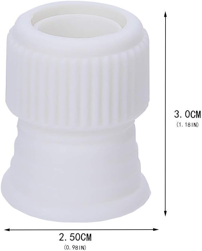 Teemico 24 Pack Plastic Standard Couplers Cake Decorating Coupler Pipe Tip Coupler for Icing Nozzles