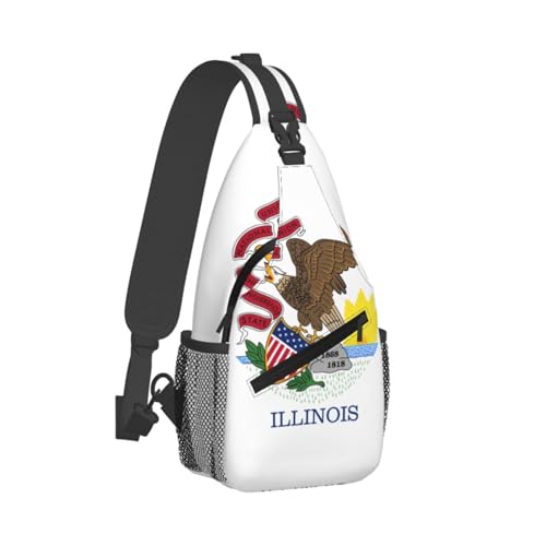 Mochila unisex de alta capacidad con diseño Illinois miniatura 2