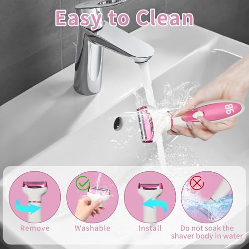 Image of AVNISH 4-in-1 Multi Trimmer for Women Shaver Electric Facial Razor, Rechargeable Cordless Multipurpose Hair Remover Shaver Face, Leg, Eyebrow, Underarms, Bikini Trimmer, 60 minutes Runtime, White