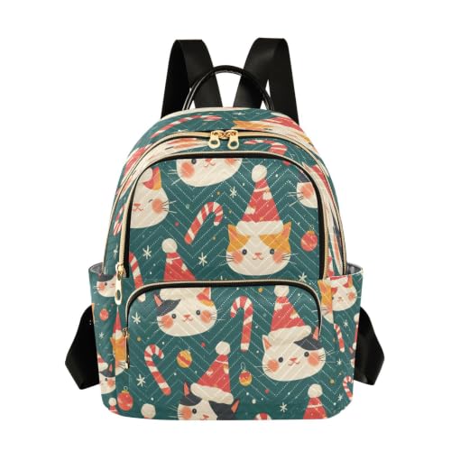 Sac à dos chat de Noël mini sac bandoulière voyage pour adolescent et enfant