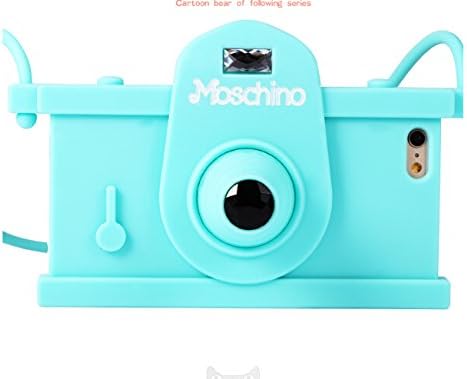 Fashion Blue Moschino Cute Patterned Phone Case Cover Camera lens Retractable Camera for Apple iPhone 5 5s 5c