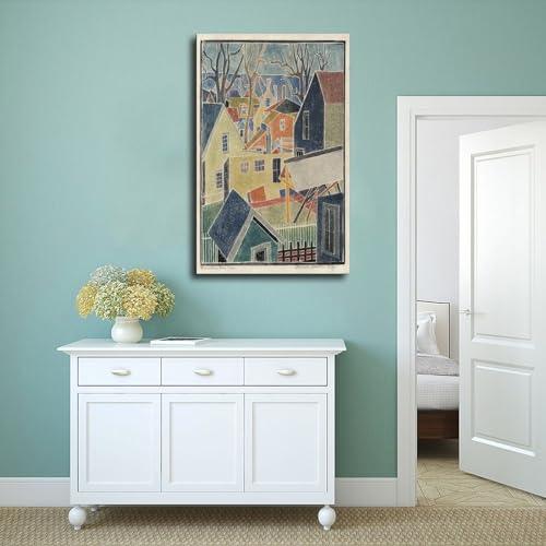 Impression sur toile d'art Blanche Lazzell - Toile Back Yards de qualité supérieure 61x91cm