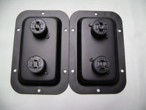 (2) Two Jack Plates With Dual Speakon Nl4 For Pa Speakers / Cabinets #TOP2