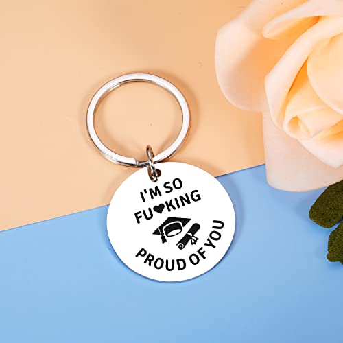 Funny Graduation Gifts For Her Him Class Of 2023 Keychain High School College Master Grad Gifts For Senior Women Men Best Friends Nurse Law Student Bulk Graduate Gifts For Son Daughter From Mom Dad #TOP6