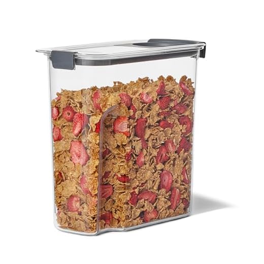 Rubbermaid Recipiente de cereal Brilliance Pantry para despensa, transparente