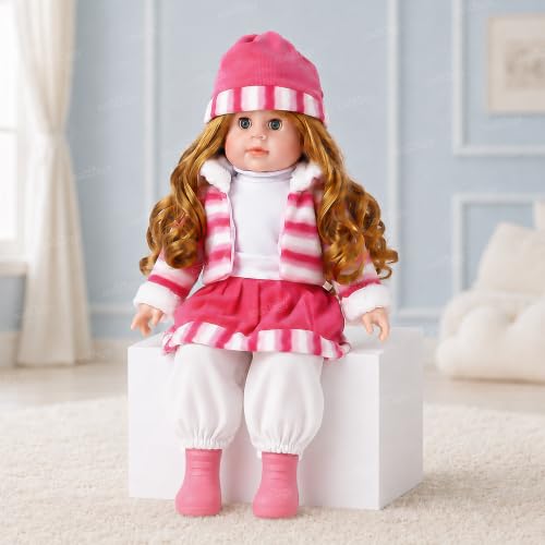 Image of Zest 4 Toyz Musical Doll Singing Rhyming Soft Stuffed Push Touch Sensors Doll Toy for Baby Girl - Pink