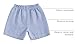 Motlapol Toddler Baby Boy Girl Striped Boxer Shorts Elastic Waist Wide Leg Linen Seersucker Shorts Infant Summer Beach Bottom (Blue, 12-18 Months)