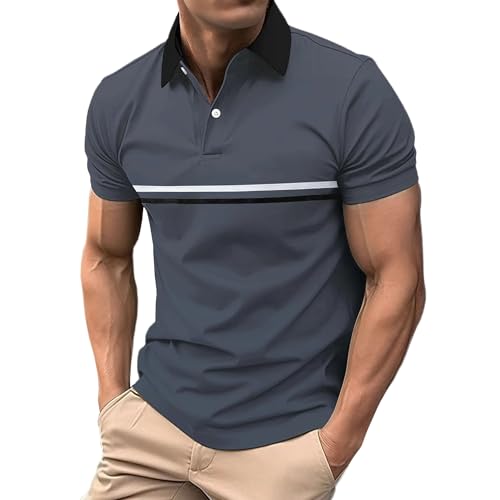 Polo d'été décontracté à manches courtes pour homme vêtement mode léger