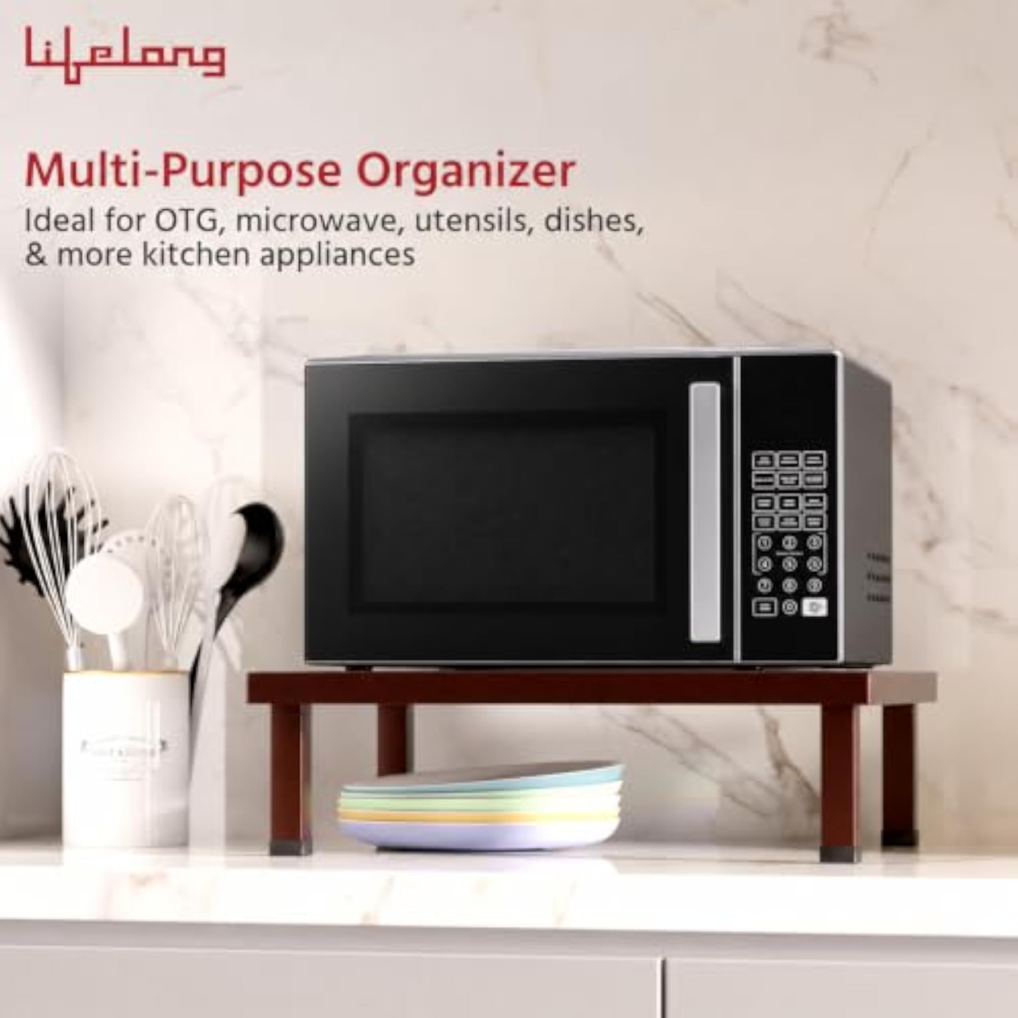 Microwave Stand, Durable Kitchen Storage Rack