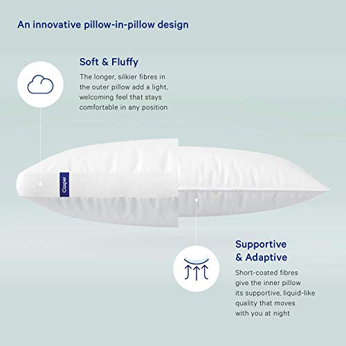 CASPER Pillow — Adaptive and Cooling Properties Combined with Comfort & Support for All Sleeping Positions — Standard… - Image 7