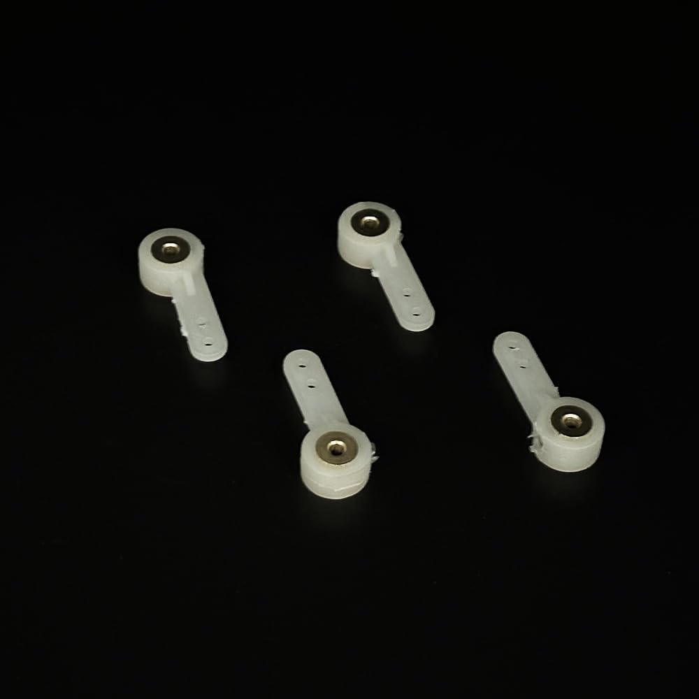 4PCS RC Airplane Landing Gear Front Wheel Steering Arm Nylon Servo Suspension Arm for RC Plane Helicopter Aircraft DIY Model Plane Parts (2mm Hole)