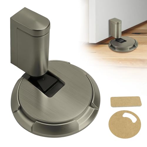 xiaoxiaozhijia Fermaporta da Pavimento Meccanico,Blocca Porta da Pavimento,Fermaporta meccanica regolabile senza foratura,Adatto per uffici e camere da letto, con retro adesivo (Bronzo verde)