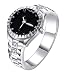 Cutesmile Fashion Jewelry 925 Sterling Silver Dial Analog Watch Creative Finger Ring Watch Good Gift (US 9)