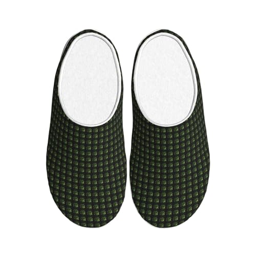 Chaussons Monstera Deliciosa avec semelle TPR antidérapante et tissu lavable