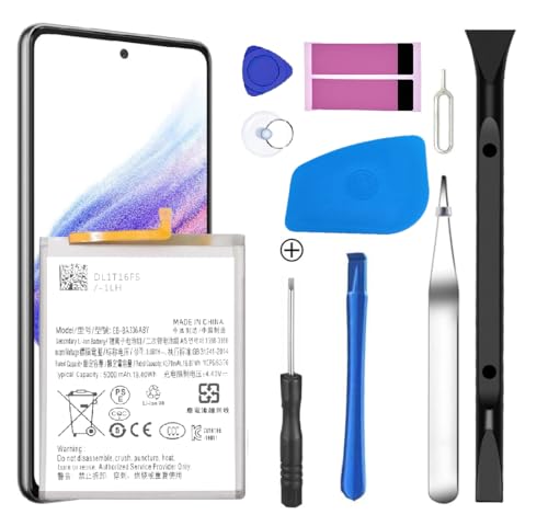 Yuntunele Galaxy A53 5G Battery Replacement,Upgraded New Battery for Samsung Galaxy A53 5G SM-A536U SM-A536V SM-A5360 with Adhesive Tape Professional Tool Kit