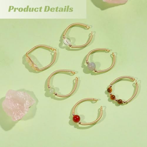 Bagues en pierre de lune et fil d'or : le coffret cadeau idéal de bijoux ajustables - 4