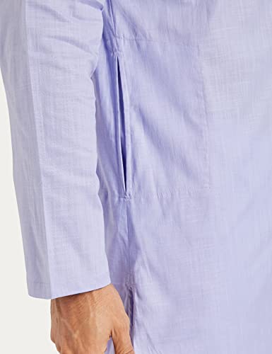 Image of Amazon Brand - Symbol Men's 100% Cotton Solid Long Length Casual Kurta - Regular Fit (Available in Plus Sizes)