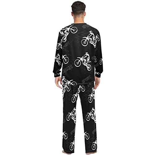 Men's Women's Pajama Set, 2PCs Sleepwear Top & Bottom Pants Pockets (XS-XXL)3