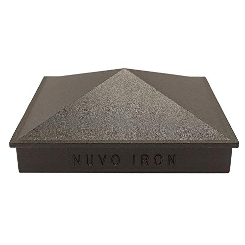 Nuvo Iron Pcp02 X 3 1/2" Pyramid Post Cap, 3-1/2 X 3-1/2 Inch, Black #TOP2