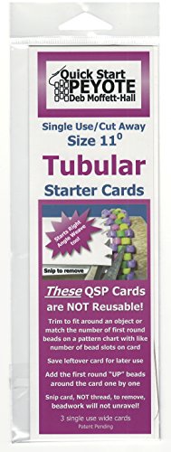 Quick Start Peyote Singe Use Cards for Tubular Peyote Stitch