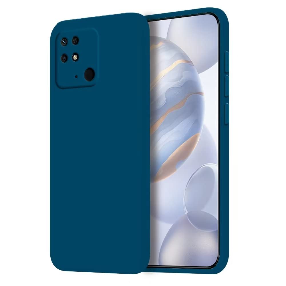 Custodia In Silicone TPU Morbido RankOne Per Redmi 10C / POCO C40 - Colore Blu Zaffiro, Antigraffio - 3